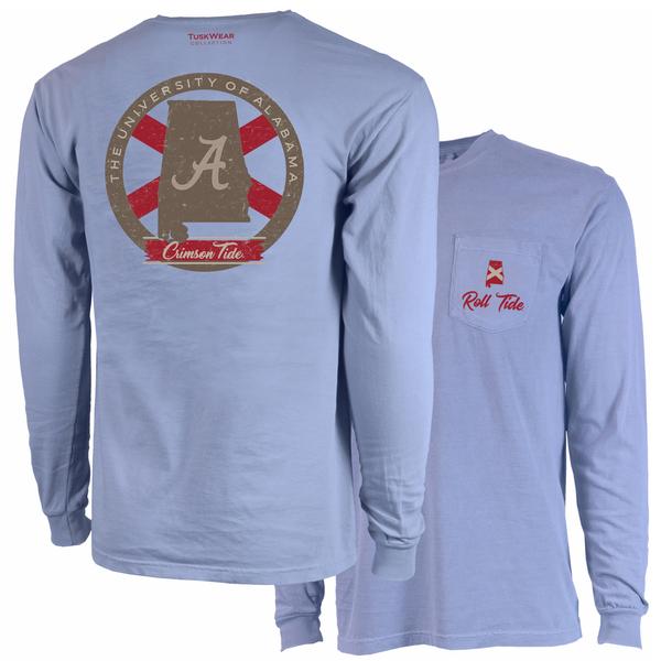 STATE SEAL CC L/S TEE ICE BLUE
